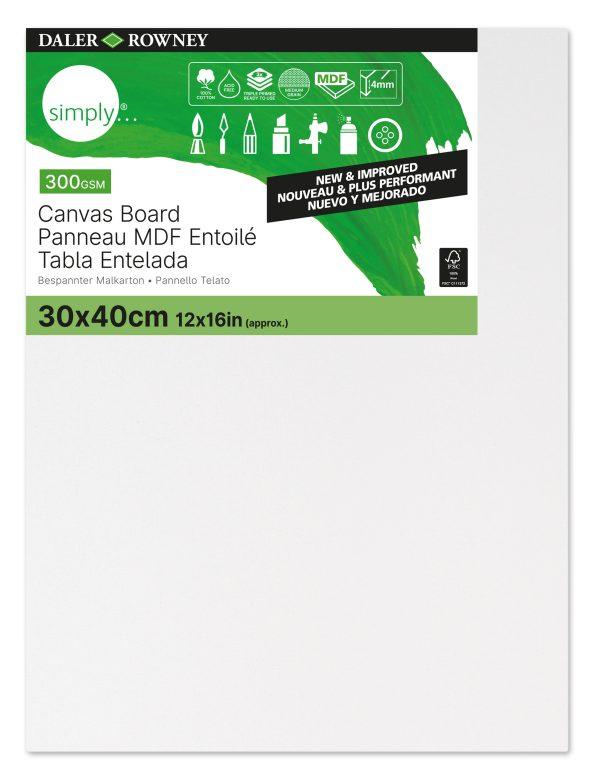 Daler Rowney Set of 3 12in x 16in Simply Canvas Panels