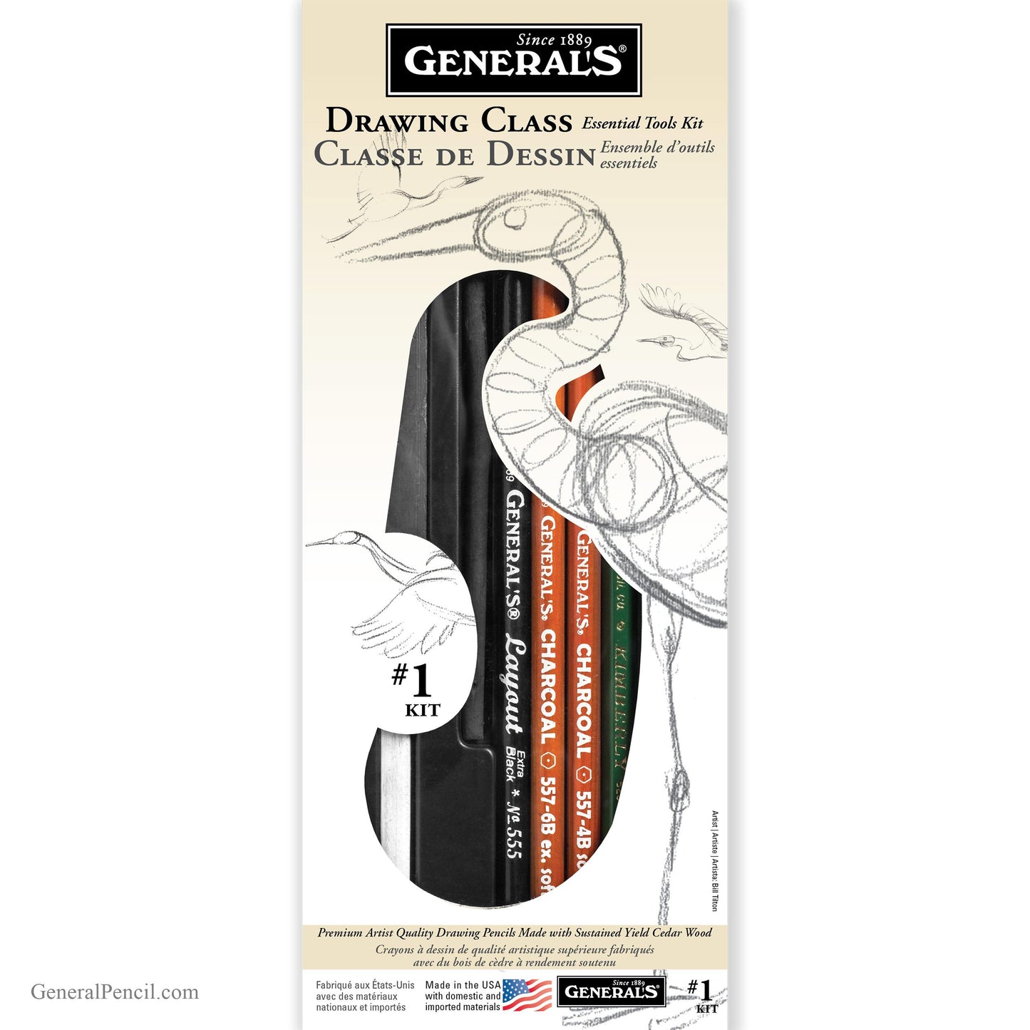 General Pencil Drawing Class Essential Tools Kit #1