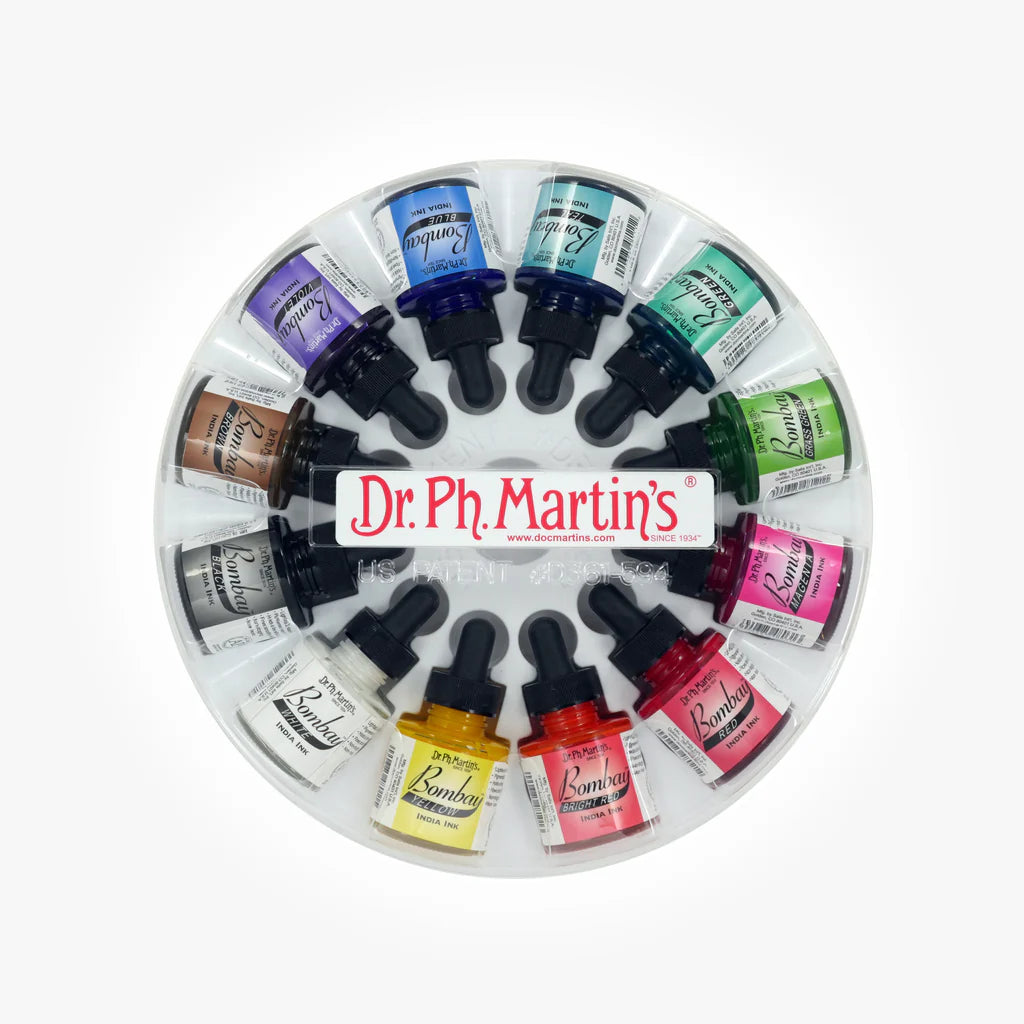 Dr. Ph. Martin's 12 Color Bombay India Ink Sets