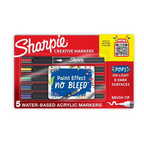 Sharpie 5 Pack Brush-Tip Creative Markers