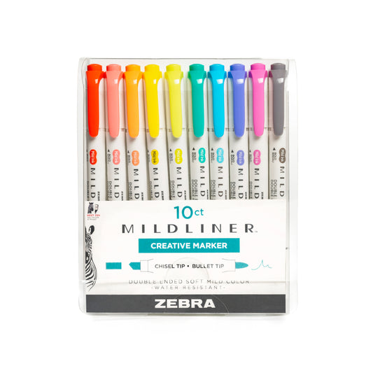 Zebra Sets of 10 Mildliners