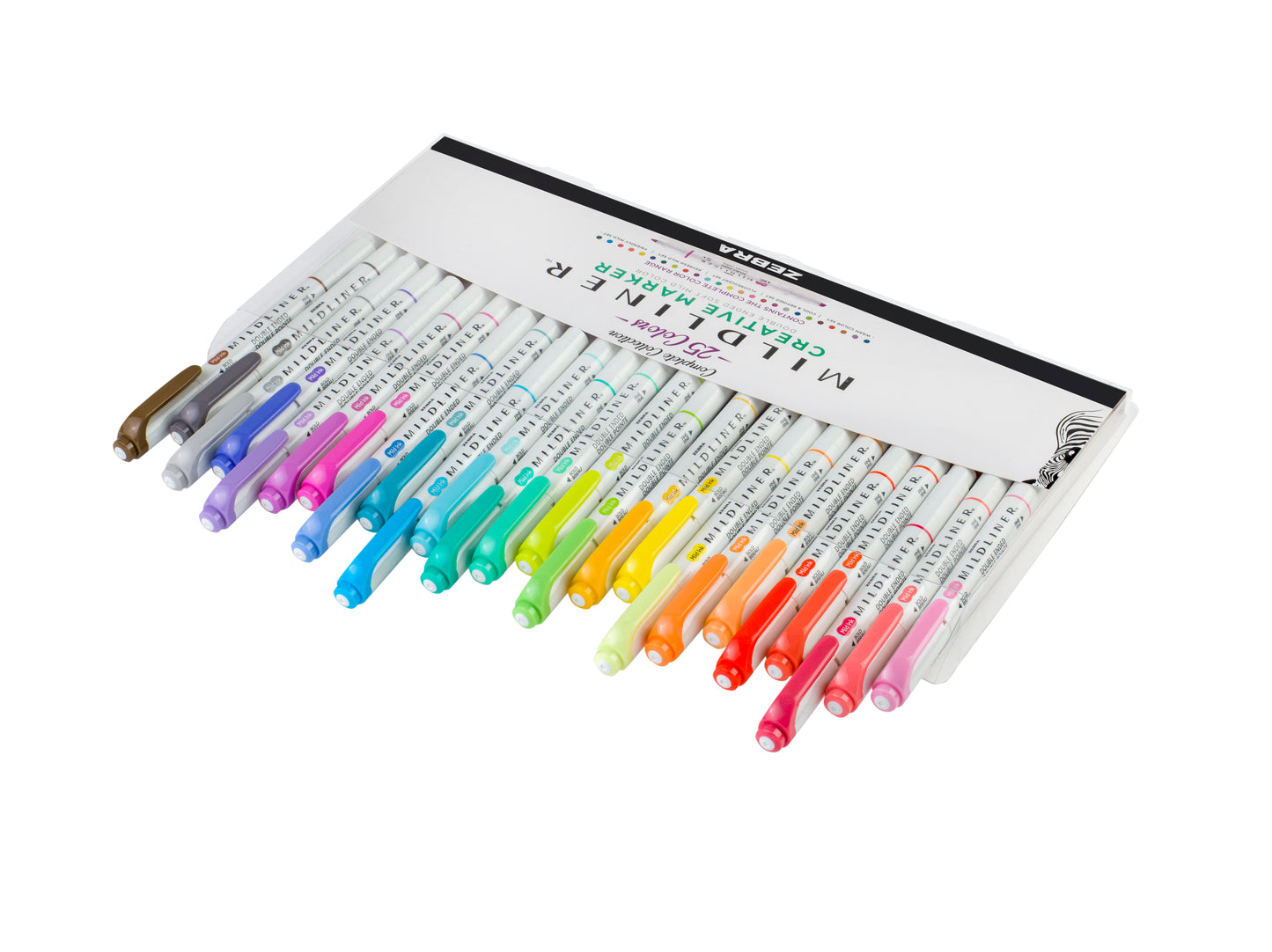 Zebra Set of 25 Complete Collection of Mildliners