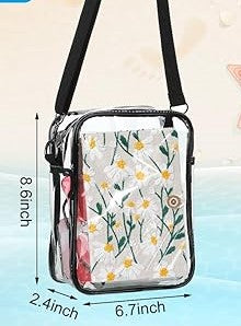 Posners 8.6in x 6.7in x 2.4in Clear Stadium Bag