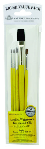 Royal Langnickel 5 Piece Sable & Camel Brush Set