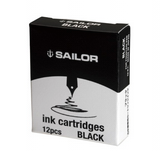 Sailor Compass 12 Piece Black Ink Cartridges