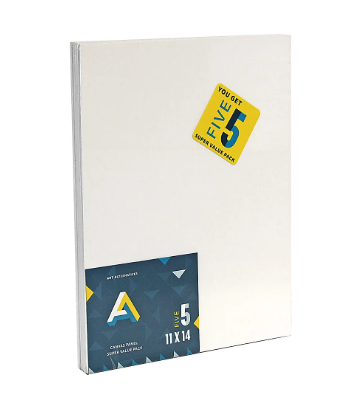 Art Alternatives 11in x 14in Super Value 5 Pack Canvas Panels