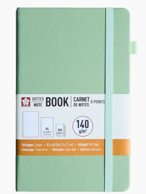Sakura Hardcover A5 Dotted Notebooks
