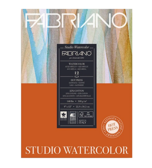 Fabriano Hot Press Studio Watercolor Pads