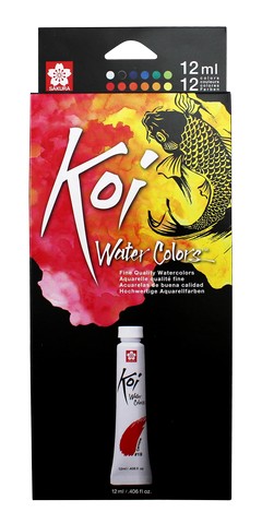 Sakura 5ml Koi Set of 12 Watercolor Tubes