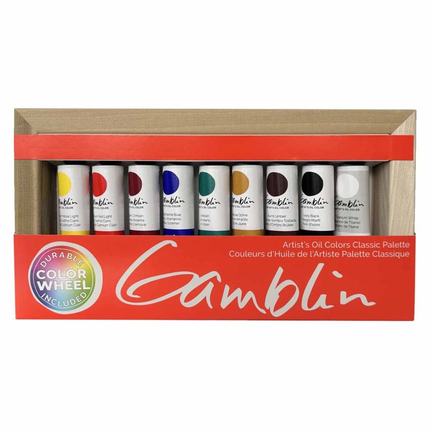 Gamblin Set of 9 Artist Oil Colors Classic Palette