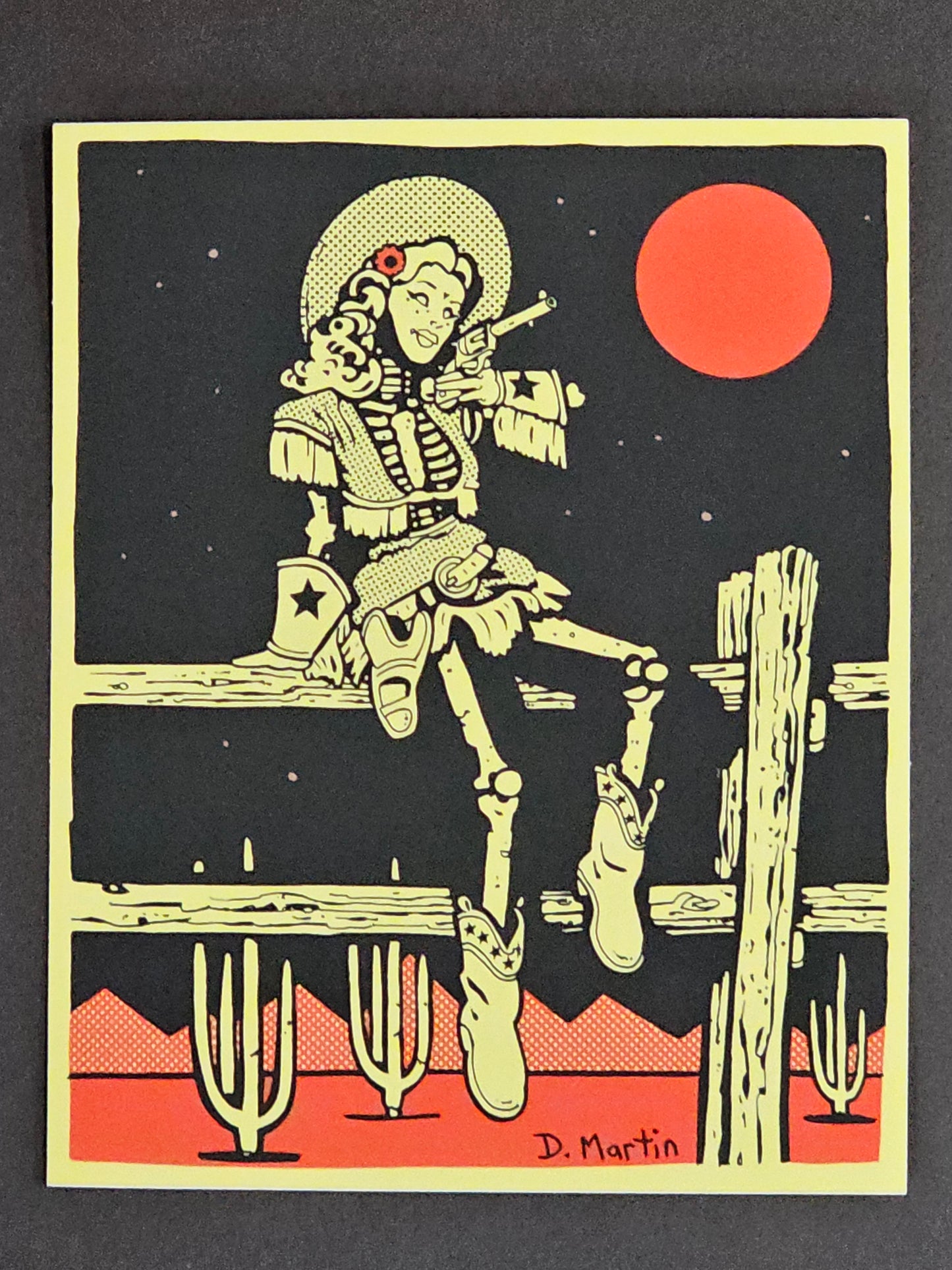 Danny Martin Cowgirl Skeleton Sticker