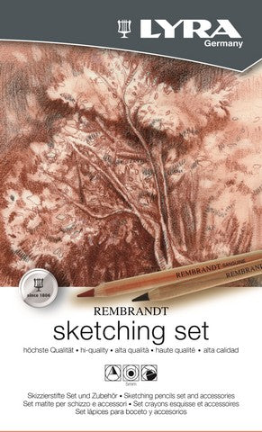 Lyra 10 Piece Rembrandt Sketching Tin Box Set