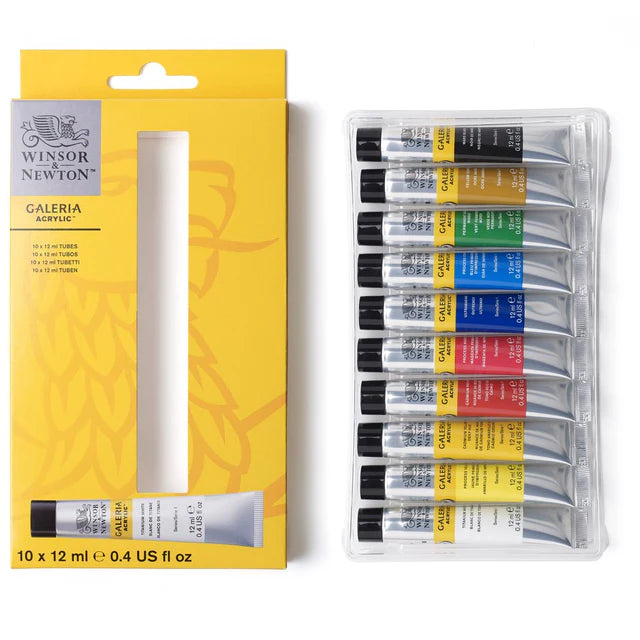 Winsor & Newton 12ml Galeria Acrylic Set of 10