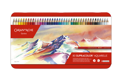 Caran D'Ache Supracolor Aquarelle Metal Tin Colored Pencil Sets