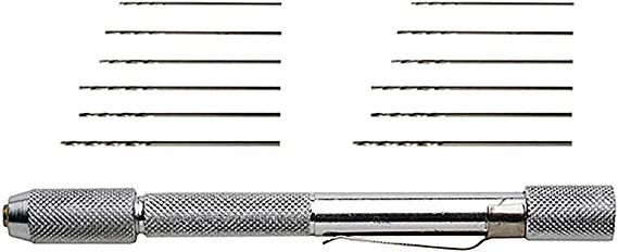 Excel 12 Piece Mini Pin Vise Set with Drill Blades