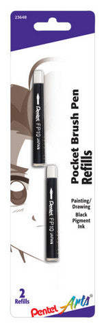 Pentel Sepia 2 Pack Pocket Brush Pen Refills