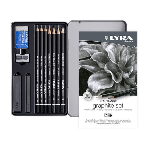 Lyra 11 Piece Rembrandt Graphite Tin Box Set