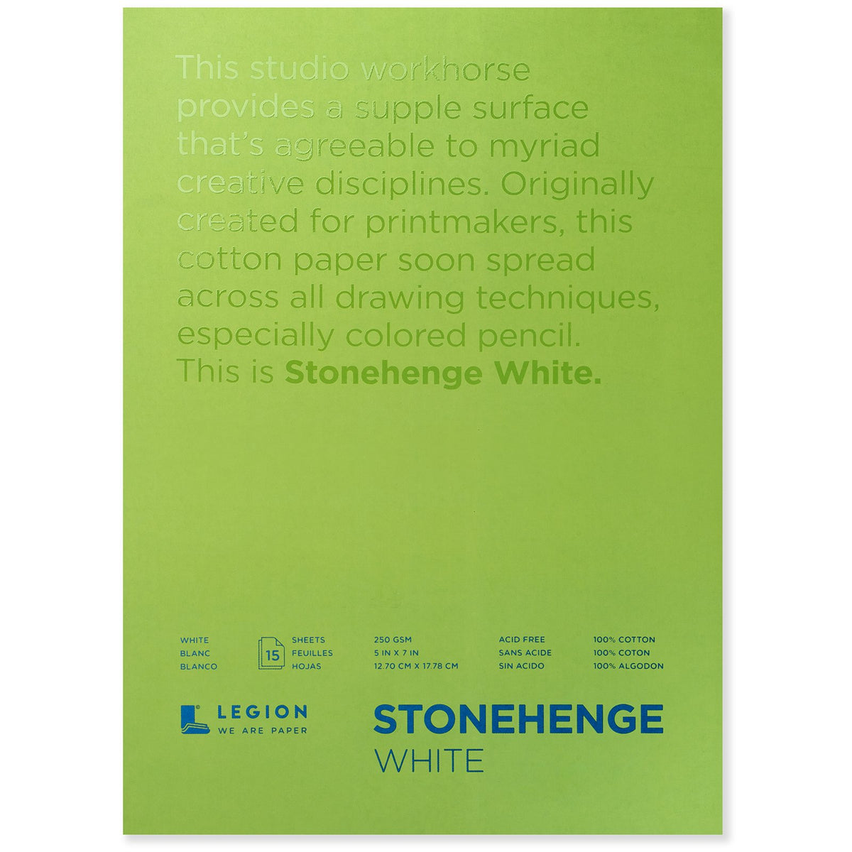 Legion Stonehenge Paper - 22 x 30, White 90 lb