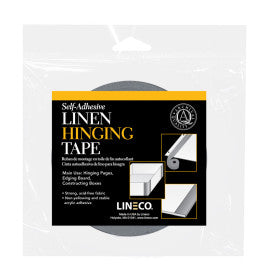 Lineco 1.25" x 35ft Black Self Adhesive Linen Hinging Tape