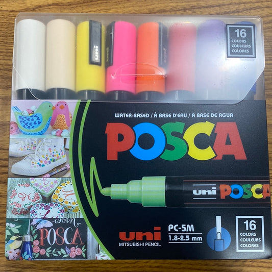 Posca 16-Color Paint Marker Sets