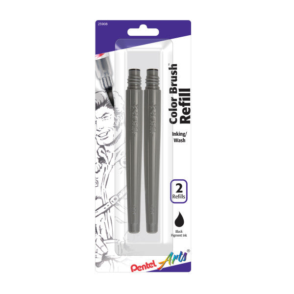 Pentel 2 Pack Color Brush Refill Cartridges