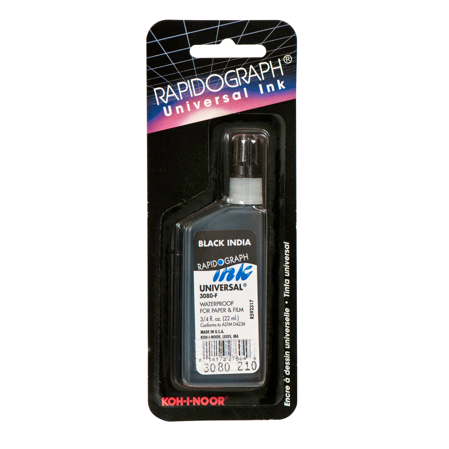 Koh-I-Noor .75oz Black Universal India Drawing Ink
