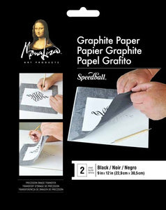 Graphite Paper Sheet Black 9x12 2pk