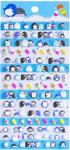 Cute Stickers Puffy Penguins