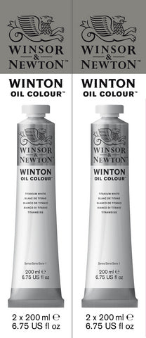 Winton Oil Paint 200ml Titanium White 2pack