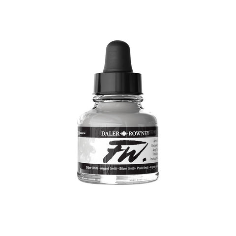 FW Acrylic Artists Ink 1 oz. Silver (Imit)