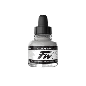 FW Acrylic Artists Ink 1 oz. Silver (Imit)