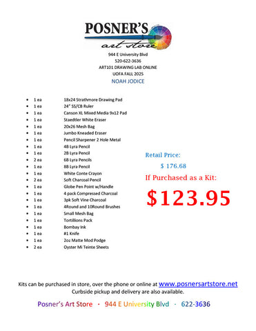 ART101 Drawing Lab Online Fall 2025