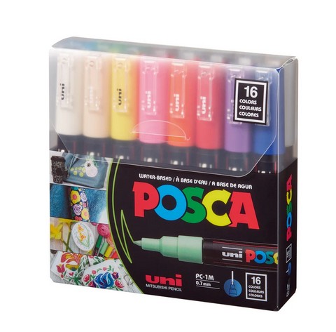 Posca 16-Color Paint Marker Sets