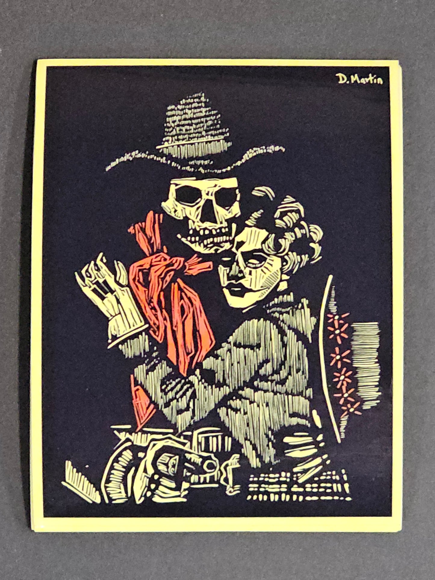 Danny Martin Cowboy Skeleton Couple Sticker