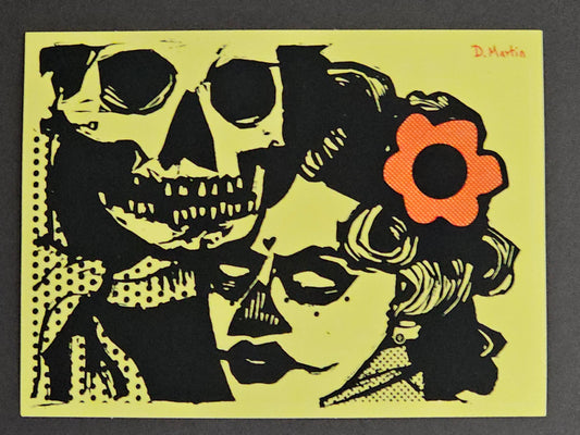 Danny Martin Skeleton Couple Flower Sticker