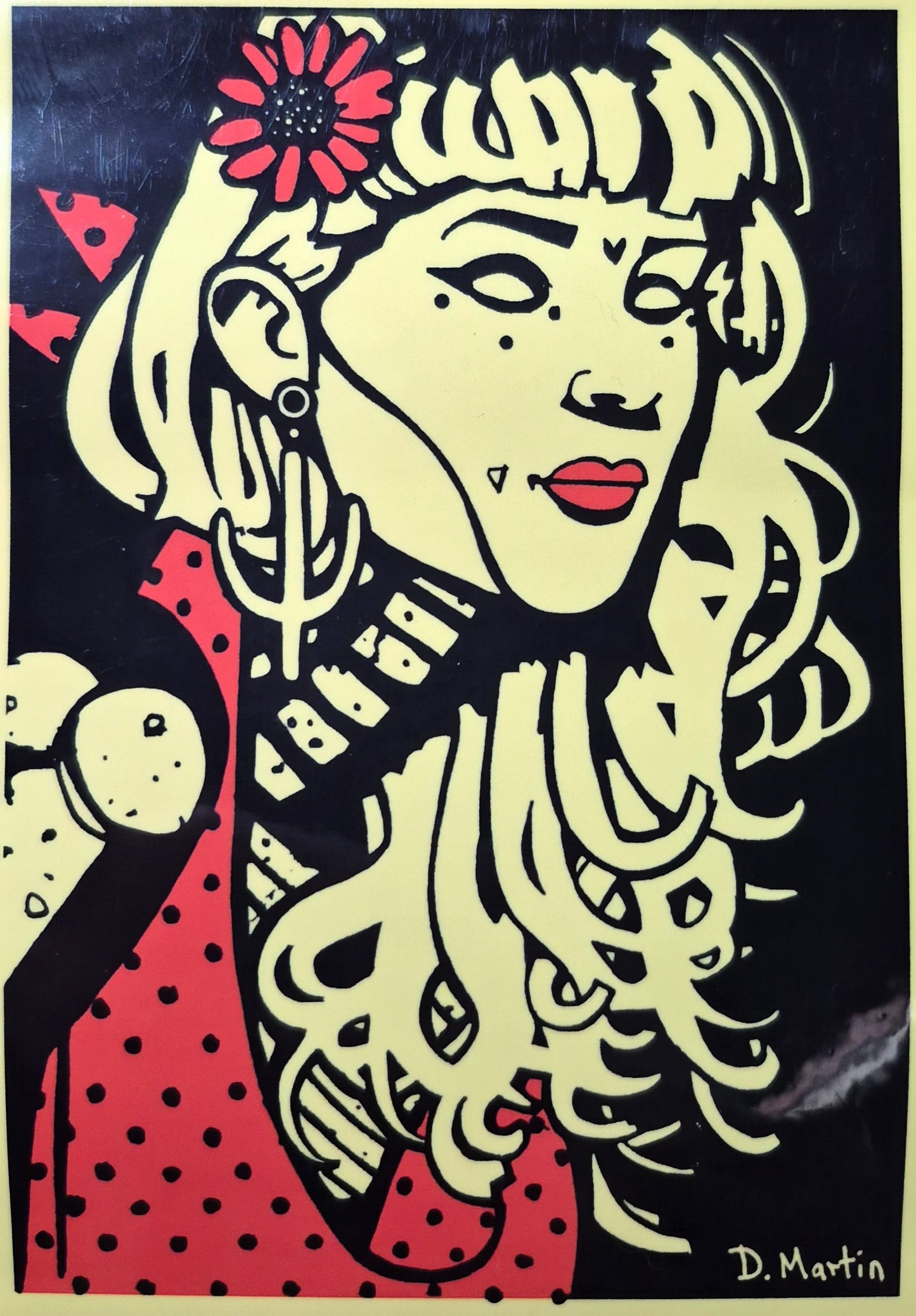 Danny Martin Long Hair Cowgirl Sticker