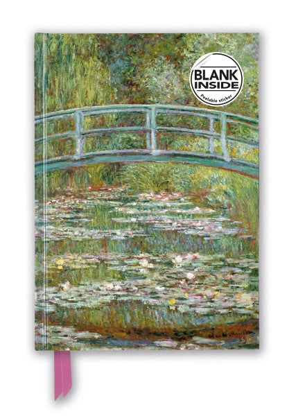 Flame Tree Publishing Claude Monet: Bridge Over a Pond of Lillies Blank Journal