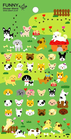 Cute Stickers Puffy Dogs