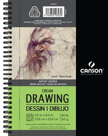 Canson 5.5in x 8.5in Cream Wire Bound Drawing Pad