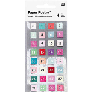 Journaling Stickers Numbers 0-31