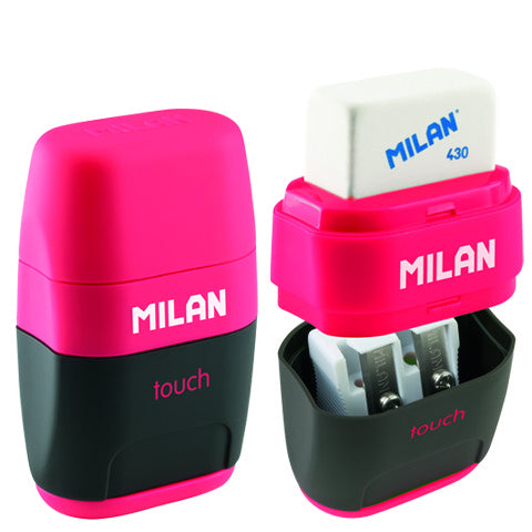 Milan 6116 Compact Touch Double Hole Sharpener with Eraser