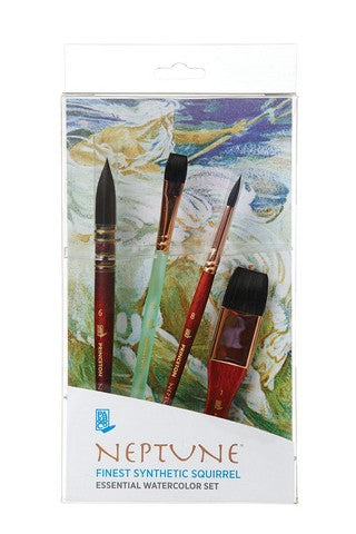 Princeton Brush Neptune Synthetic Squirrel Watercolor Brush Set