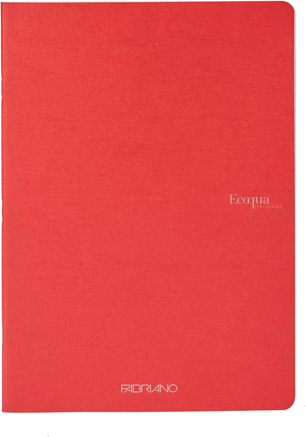EcoQua Notebook 5.8" x 8.3" (A5) Staple-Bound Lined Red