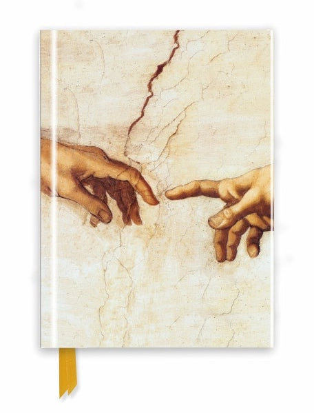 Flame Tree Publishing Michaelangelo Creation Hands Lined Journals