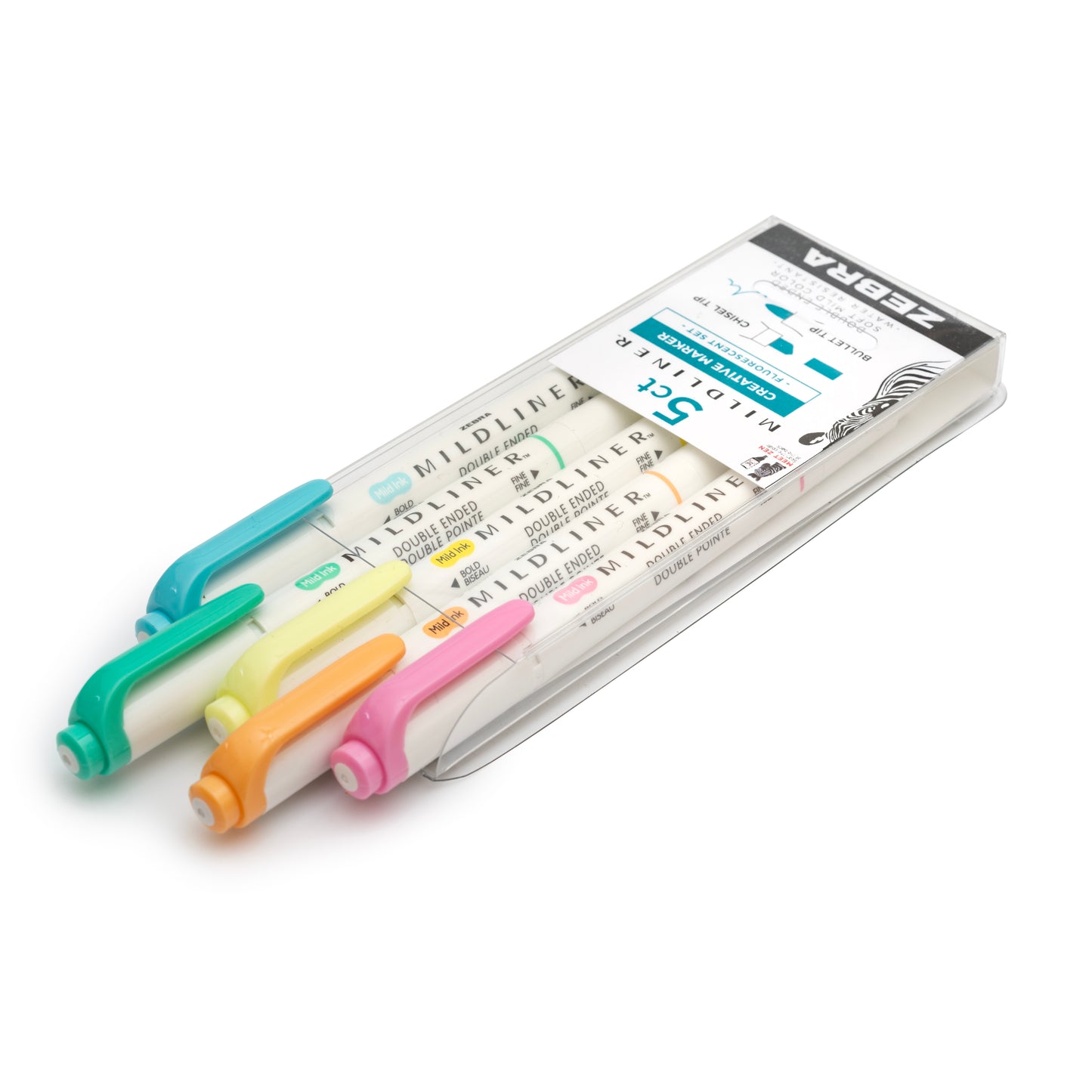Zebra Sets of 5 Mildliners