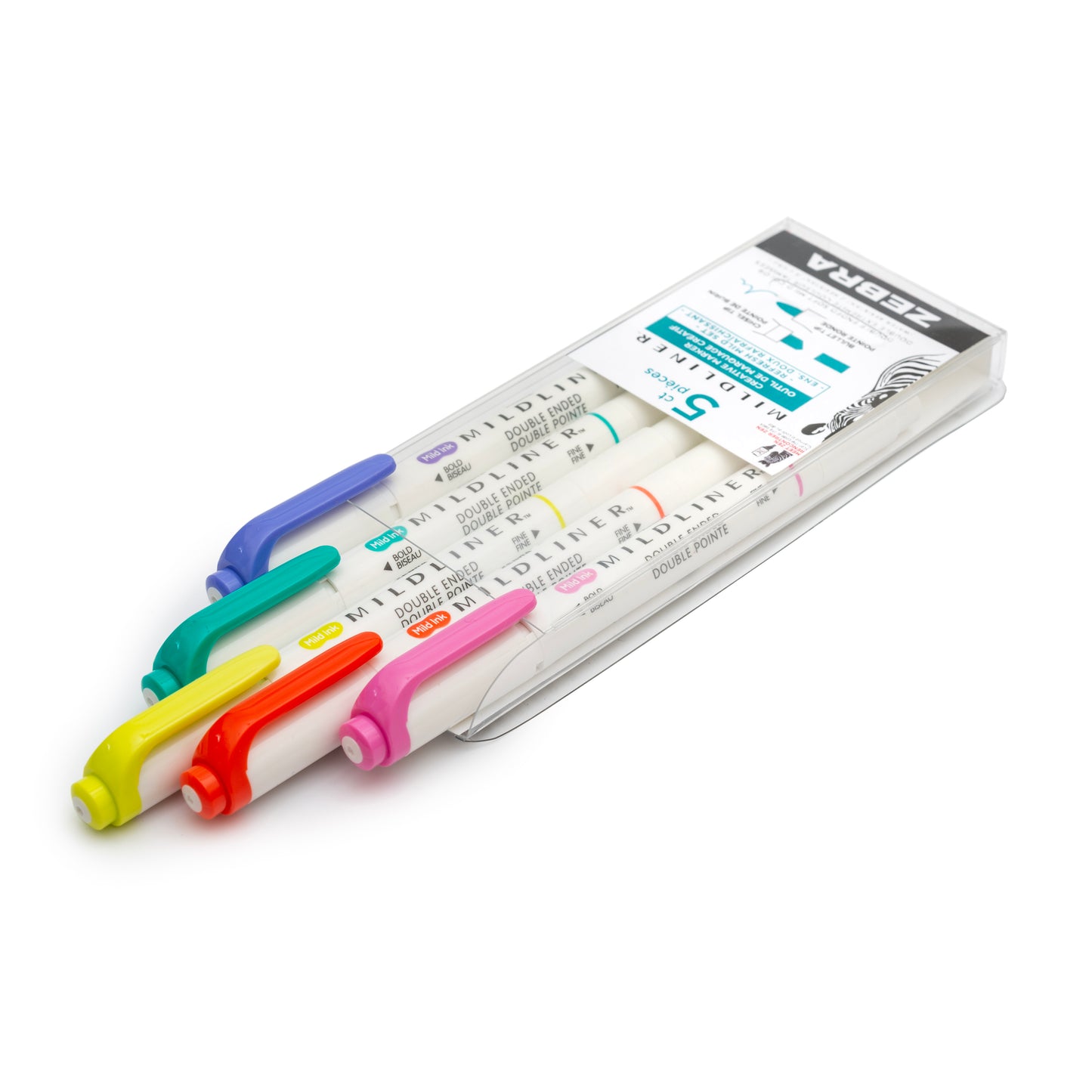 Zebra Sets of 5 Mildliners