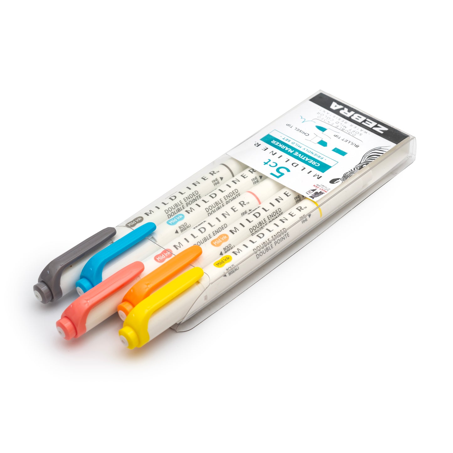 Zebra Sets of 5 Mildliners