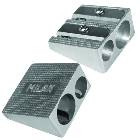 Milan 035 Aluminum Double Hole Pencil Sharpeners