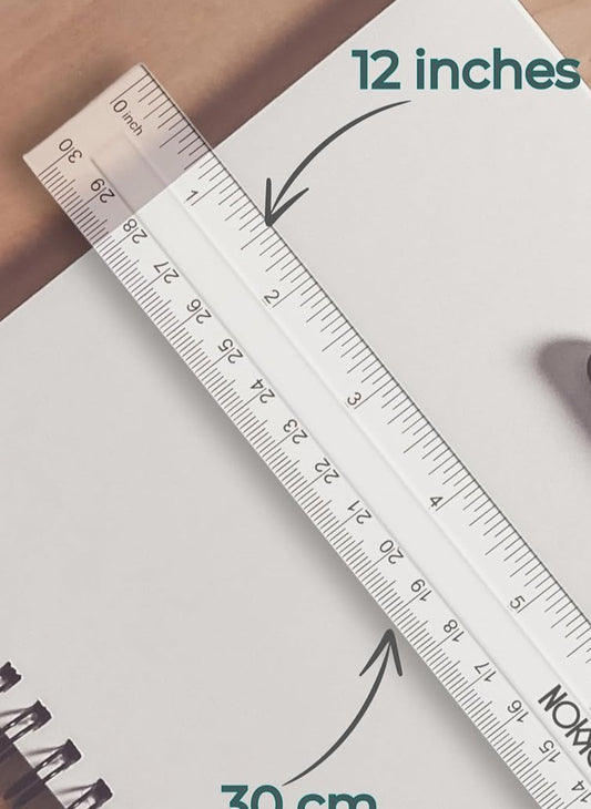 Nokko 12in Flexible Clear Plastic Ruler