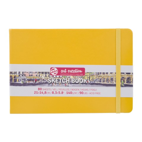 Art Creation Sketchbook 140g Golden Yellow Cover 8.3"x5.8"